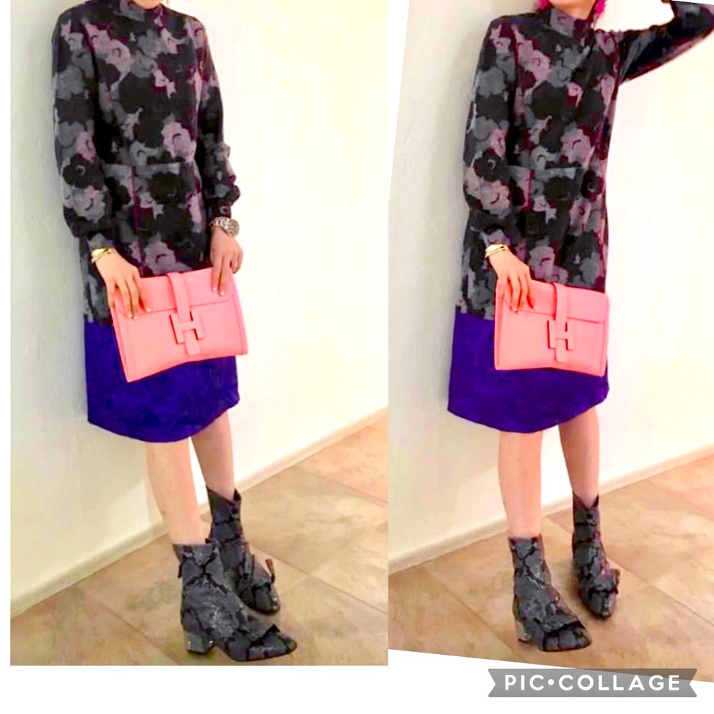 N21 Lavender Grigio Snake Effect Ankle Boot 38